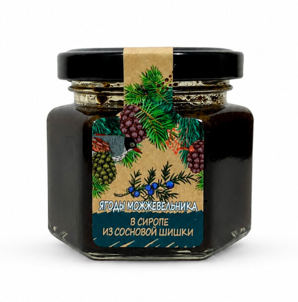 mochwiwka Ягоды можжевельника в сиропе из сосновой шишки, 130г